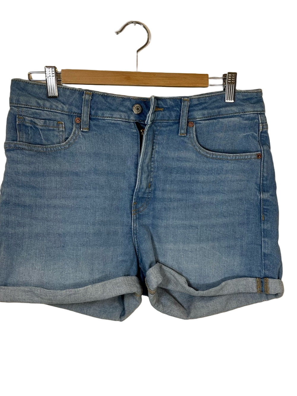 Old Navy Light Blue Denim Roll-Up Shorts